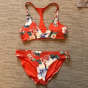 Burnt Orange Aerie Floral Bikini